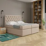 Eka Kontinentální čalouněná postel Luxurious - Cassablanca (160x200 cm) Barva látky Trinity: (2302) Krémová