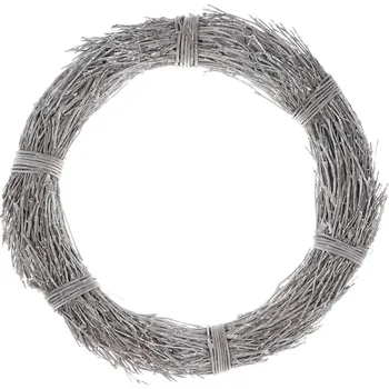 umělá květina Autronic Věnec proutěný - pr 40 cm, šedý