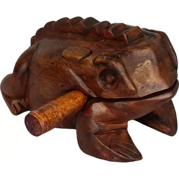 Brumle Dřevěná zvuková žába s paličkou Hnědá, hrací zvířátko, Sittar.cz XS