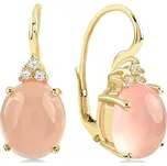 Lillian Vassago Patentové zlaté náušnice s růženínem LLV22-GER155Y