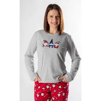Dámské pyžamo FAVAB Dámské pyžamo s dlouhými rukávy MIYANA Škriatok 06 I potisk Velikost výrobku: XL