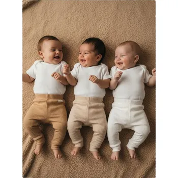 Pánské kalhoty Sinsay - Sada 3 legín - krémová - WJ035-01X - WJ035-01X-56