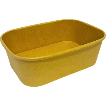 Jednorázové nádobí VIBAL Vanička papírová hranatá 750ml 168x120x55mm