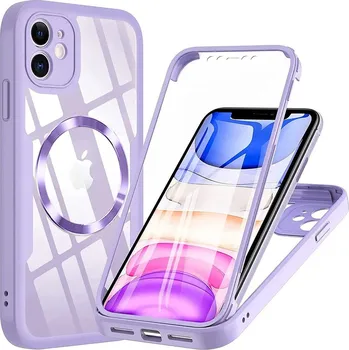 Pouzdro na mobilní telefon Techsuit ColorVerse 360 MagSafe + ochrana displeje pro iPhone 12 fialový