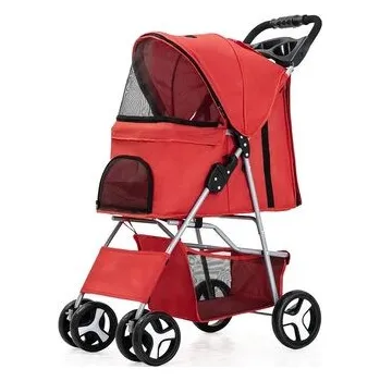 Kočárek pro psa Buggy 3v1 Kočárek skládací pro psy 45 x 100 x 80 cm Černá