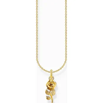 Náhrdelník Thomas Sabo KE2269-413-39-L45V Gold-plated chain w. rose pendant