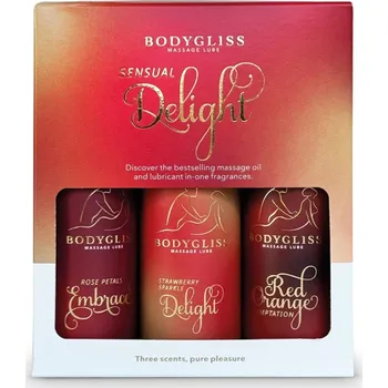 Erotický masážní přípravek Sada olejů 2v1 BodyGliss Travel Edition Sensual Delight 3 x 30 ml - s kupónem KUP15 cena 591 Kč + extra diskrétní expedice