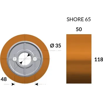 Maggi náhradní kolečko 118 x 50 mm pro STEFF 2034, 2038, 2044, 2048, 2068, VARIOSTEFF 3, VARIOSTEFF 4