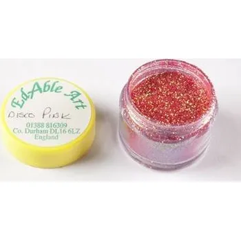 Jedlá dekorace na dort Třpyt dekorační disco Pink - Edable Art