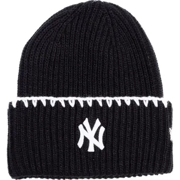Zimní čelenka Dámský Kulich New Era - MLB Chunky Top Stitch Beanie - NY Yankees - Black velikost One Size (56-59 cm)