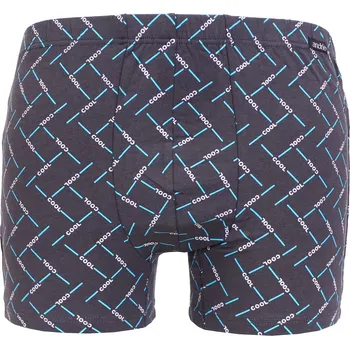 Boxerky Pánské stylové boxerky s potiskem Andrie PS5939 grafit velikost L-50/52