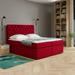 Eka Kontinentální čalouněná postel Luxurious - Cassablanca (160x200 cm) Barva látky Trinity: (2324) Rubínová