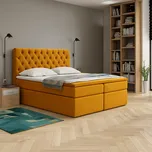 Eka Kontinentální čalouněná postel Luxurious - Cassablanca (160x200 cm) Barva látky Trinity: (2326) Hořčicová