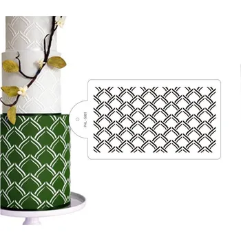 Přisada na vaření a pečení Stencil šablona na dort - listy | Cukrářské potřeby