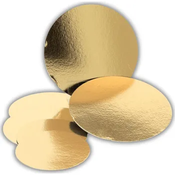 Dortová podložka zlatá - PEVNÁ - více tvarů a velikostí ● velikost: průměr 30cm ☝ Různé velikosti, dvoubarevné provedení