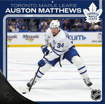 Kalendář JF Turner Kalendář Toronto Maple Leafs NHL Auston Matthews #34 2026 Wall Calendar