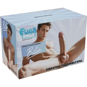 Hidden Desire Big Boner Billie Inflatable Doll, vibrační nafukovací panák