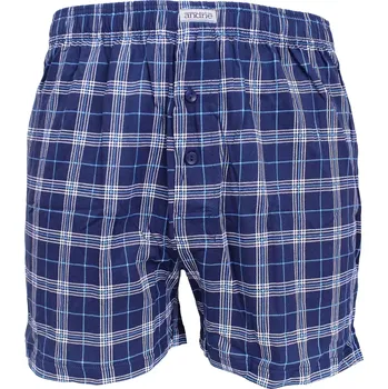 Trenýrky Pánské trenky s kostkovaným vzorem Andrie PS5913 navy velikost L-50/52