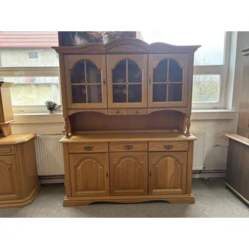 Knihovna Rustikální vitrína Světlá d 168cm