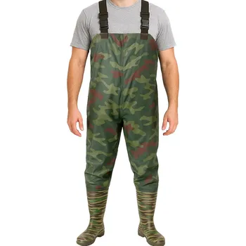 Prsačky Rybářské brodící holínky woodland Prsačky (Brodící kalhoty s botami v jednom kuse)