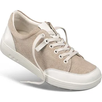 Dámská zdravotní obuv Dámské trendy šněrovací tenisky, useň a textilie, béžová: 42