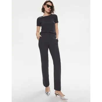 Pánské kalhoty Weekend Max Mara Kalhoty z materiálu Basco 2415781051 Tmavomodrá Regular Fit XL