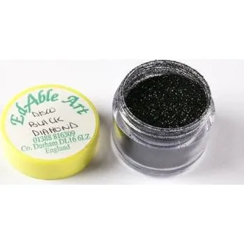Jedlá dekorace na dort Třpyt dekorační disco Black diamond - Edable Art