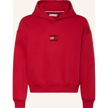 Dámská mikina Tommy Hilfiger Dívčí Mikina S Kapucí, červená, 176