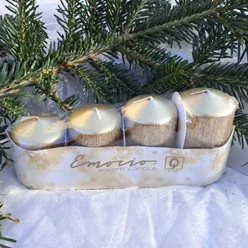 Svíčka Svíčky Emocio adventní schody zlaté drápané