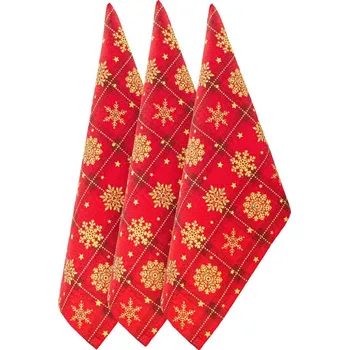 Vánoční dekorace Sada vánočních utěrek - Zlaté vločky