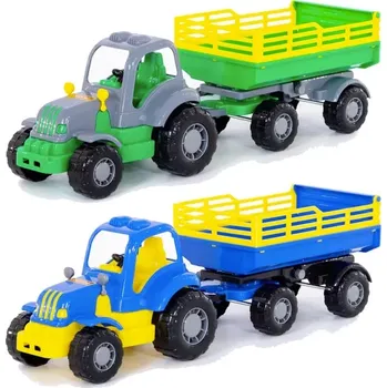 autíčko Traktor s přívěsem Wader Macher 44 cm