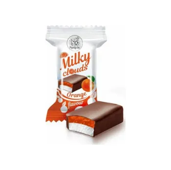 Potravina Mléčné obláčky pomerančové příchuti v polevě 200 g