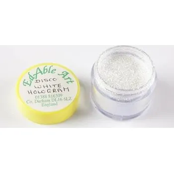 Jedlá dekorace na dort Třpyt dekorační disco White hologram - Edable Art