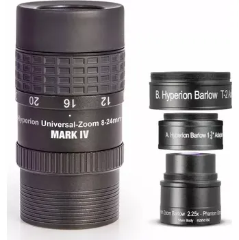 Hvězdářský dalekohled Okulár Baader 8-24mm HYPERION IV Click Zoom SET (2.25x Barlow)