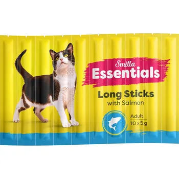 Krmivo pro kočku Smilla Essentials tyčinky - Losos (10 x 5 g)
