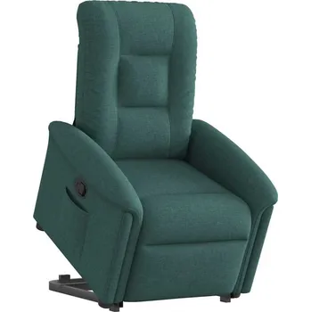 Křeslo vidaXL Zvedací polohovací křeslo textil [3303258] Barva: Tmavě zelená