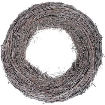 Nákupní košík Autronic Věnec proutěný - pr 30 cm, šedá barva