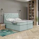 Eka Kontinentální čalouněná postel Luxurious - Cassablanca (160x200 cm) Barva látky Trinity: (2321) Světlá zelená