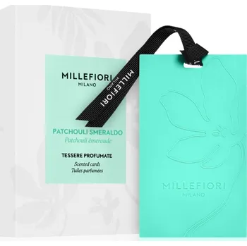 Osvěžovač vzduchu Millefiori Milano Laundry Patchouli Smeraldo vonná karta 3 ks