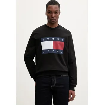 Dámská mikina Bavlněná mikina Tommy Jeans DM0DM22643 černá 99X, vel. L