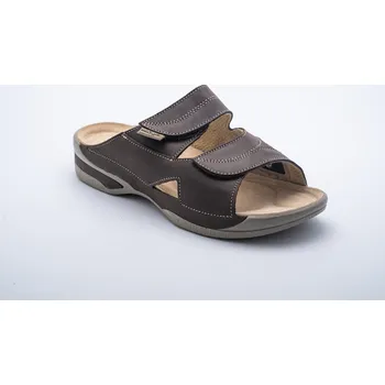 Dámská obuv MEDISTYLE zdravotní dámská pantofel LUCY - halux Barva: Hnědá, Velikost EU: 41