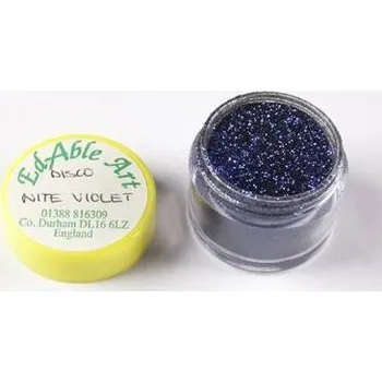 Jedlá dekorace na dort Třpyt dekorační disco Nite Violet - Edable Art