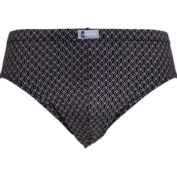 Slipy Pánské slipy Andrie s geometrickým vzorem PS3588 černá velikost L-50/52