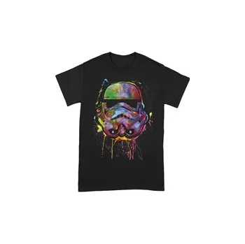 Pánské tričko Pánské tričko Star Wars Hvězdné války: Paint Splats Helmet (L) černá bavlna