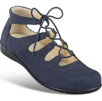Dámská zdravotní obuv Elegantní sandálová obuv se šněrováním, nubuková useň, modrá: 40