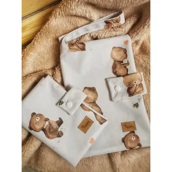 Obal na doklad Malá sada Teddy - (plenkovník + obal na očkovací průkaz)