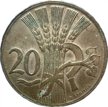 (1948) Československo - 20 hal. bronz (km31)