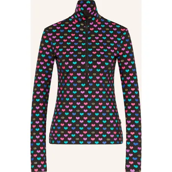 Dámská mikina Goldbergh Střední Vrstva Cuori, černá / fialová / petrolejová