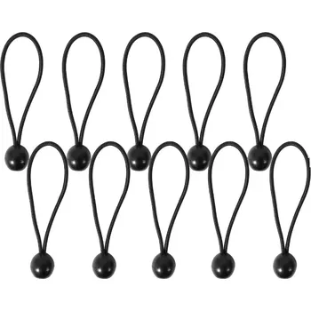 kempingová židle Gumičky s kuličkou – Ball Bungee 10 cm – 10 ks (černé) (GUM1 )