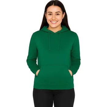 Zdravotnický oděv Dámská mikina s kapucí dlouhý rukáv zelená (XXL)